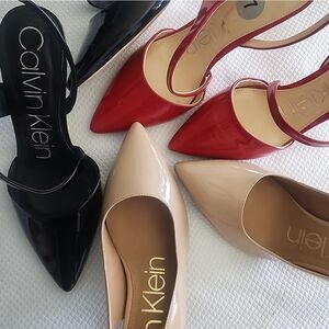 Calvin Klein Women's Tan Slingback Heels